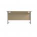 Jemini Single Rectangular Desk 1400x600x730mm MapleSilver KF800565 KF800565