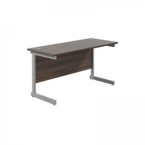 Click to view product details and reviews for Jemini Single Rectangular Desk 1400x600x730mm Dark Walnutsilver.