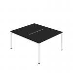 Jemini Two Person Back-to-Back Bench Desk 1200x800mm BlackWhite KF800588 KF800588