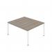 Jemini Two Person Back-to-Back Bench Desk 1200x800mm Grey OakWhite KF800591 KF800591