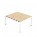 Jemini Two Person Back-to-Back Bench Desk 1200x800mm Nova OakWhite KF800595 KF800595