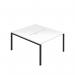 Jemini Two Person Back-to-Back Bench Desk 1200x800mm WhiteBlack KF800596 KF800596