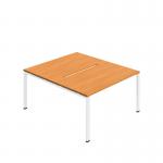 Jemini Two Person Back-to-Back Bench Desk 1400x800mm BeechWhite KF800601 KF800601