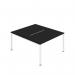 Jemini Two Person Back-to-Back Bench Desk 1400x800mm BlackWhite KF800604 KF800604