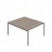 Jemini Two Person Back-to-Back Bench Desk 1400x800mm Grey OakSilver KF800606 KF800606