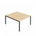 Jemini Two Person Back-to-Back Bench Desk 1400x800mm Nova OakBlack KF800609 KF800609