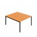 Jemini Two Person Back-to-Back Bench Desk 1600x800mm BeechBlack KF800616 KF800616