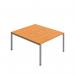 Jemini Two Person Back-to-Back Bench Desk 1600x800mm BeechSilver KF800617 KF800617
