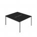 Jemini Two Person Back-to-Back Bench Desk 1600x800mm BlackSilver KF800621 KF800621