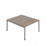 Jemini Two Person Back-to-Back Bench Desk 1600x800mm Grey OakSilver KF800624 KF800624