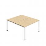 Jemini Two Person Back-to-Back Bench Desk 1600x800mm Nova OakWhite KF800628 KF800628