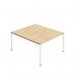 Jemini Two Person Back-to-Back Bench Desk 1600x800mm Nova OakWhite KF800628 KF800628