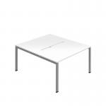 Jemini Two Person Back-to-Back Bench Desk 1600x800mm WhiteSilver KF800630 KF800630