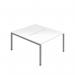 Jemini Two Person Back-to-Back Bench Desk 1600x800mm WhiteSilver KF800630 KF800630