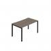 Jemini One Person Bench Desk 1200x800mm Grey OakBlack KF800638 KF800638