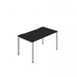 Jemini One Person Bench Desk 1400x800mm BlackSilver KF800652 KF800652