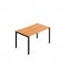 Jemini One Person Bench Desk 1600x800mm BeechBlack KF800665 KF800665