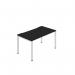 Jemini One Person Bench Desk 1600x800mm BlackWhite KF800670 KF800670