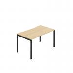 Jemini One Person Bench Desk 1600x800mm Nova OakBlack KF800674 KF800674