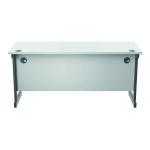 Jemini Single Rectangular Desk 1600x600x730mm White/Silver KF800676 KF800676