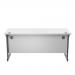 Jemini Single Rectangular Desk 1600x600x730mm White/Silver KF800676 KF800676