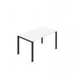 Jemini One Person Bench Desk 1600x800mm WhiteBlack KF800678 KF800678