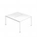 Jemini Two Person Back-to-Back Bench Desk 1600x800mm White KF800681 KF800681