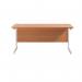 Jemini Single Rectangular Desk 1600x600x730mm Beech/White KF800703 KF800703