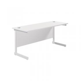 Jemini Single Rectangular Desk 1600x600x730mm White/White KF800738 KF800738