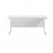 Jemini Single Rectangular Desk 1600x600x730mm White/White KF800738 KF800738