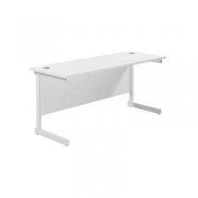 Jemini Single Rectangular Desk 1600x600x730mm WhiteWhite KF800738 KF800738