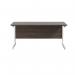 Jemini Single Rectangular Desk 1600x600x730mm Dark Walnut/White KF800750 KF800750