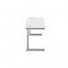 Jemini Single Rectangular Desk 1800x600x730mm WhiteSilver KF800794 KF800794