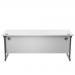 Jemini Single Rectangular Desk 1800x600x730mm White/Silver KF800794 KF800794