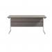 Jemini Single Rectangular Desk 1800x600x730mm Grey OakWhite KF800834 KF800834