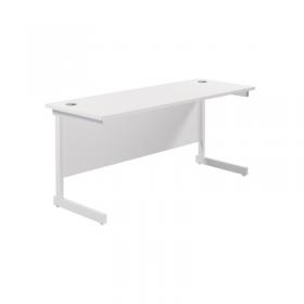 VOW Jemini Single Rectangular Desk 1800x600x730mm WhiteWhite KF800856 KF800856
