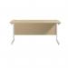 Jemini Single Rectangular Desk 1800x600x730mm Maple/White KF800862 KF800862