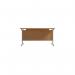 Jemini Single Rectangular Desk 1200x800x730mm Nova OakSilver KF801020 KF801020