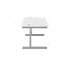 Jemini Single Rectangular Desk 1200x800x730mm WhiteSilver KF801033 KF801033