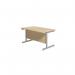 Jemini Single Rectangular Desk 1200x800x730mm MapleSilver KF801049 KF801049