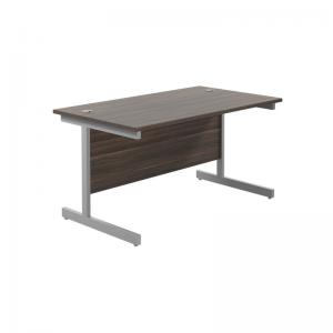 Click to view product details and reviews for Jemini Single Rectangular Desk 1200x800x730mm Dark Walnutsilver.