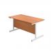 Jemini Single Rectangular Desk 1200x800x730mm Beech/White KF801061 KF801061