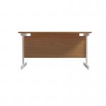 Jemini Single Rectangular Desk 1200x800x730mm Nova Oak/White KF801083 KF801083