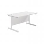 Jemini Single Rectangular Desk 1200x800x730mm White/White KF801099 KF801099