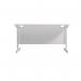 Jemini Single Rectangular Desk 1200x800x730mm White/White KF801099 KF801099