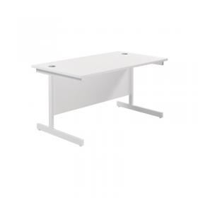 VOW Jemini Single Rectangular Desk 1200x800x730mm WhiteWhite KF801099 KF801099