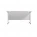 Jemini Single Rectangular Desk 1200x800x730mm WhiteWhite KF801099 KF801099