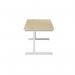 Jemini Single Rectangular Desk 1200x800x730mm Maple/White KF801104 KF801104