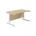 Jemini Single Rectangular Desk 1200x800x730mm MapleWhite KF801104 KF801104