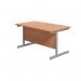 Jemini Single Rectangular Desk 1400x800x730mm BeechSilver KF801126 KF801126